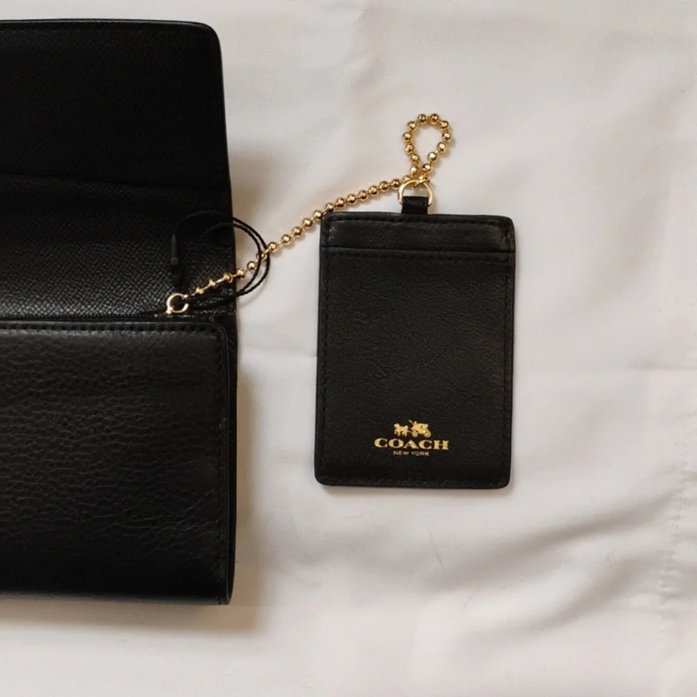 Coach Pebbled Leather Trifold Wallet / new - Picture 6 of 8